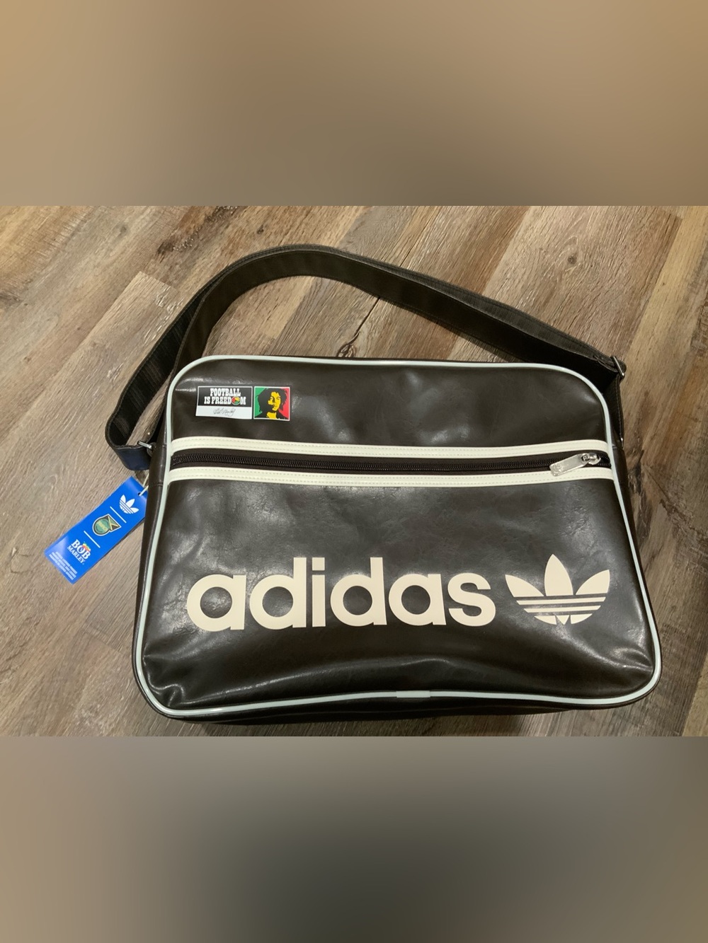 Adidas Originals Bob Marley Airliner Messenger Brown Retro Bag Jamaica Football
